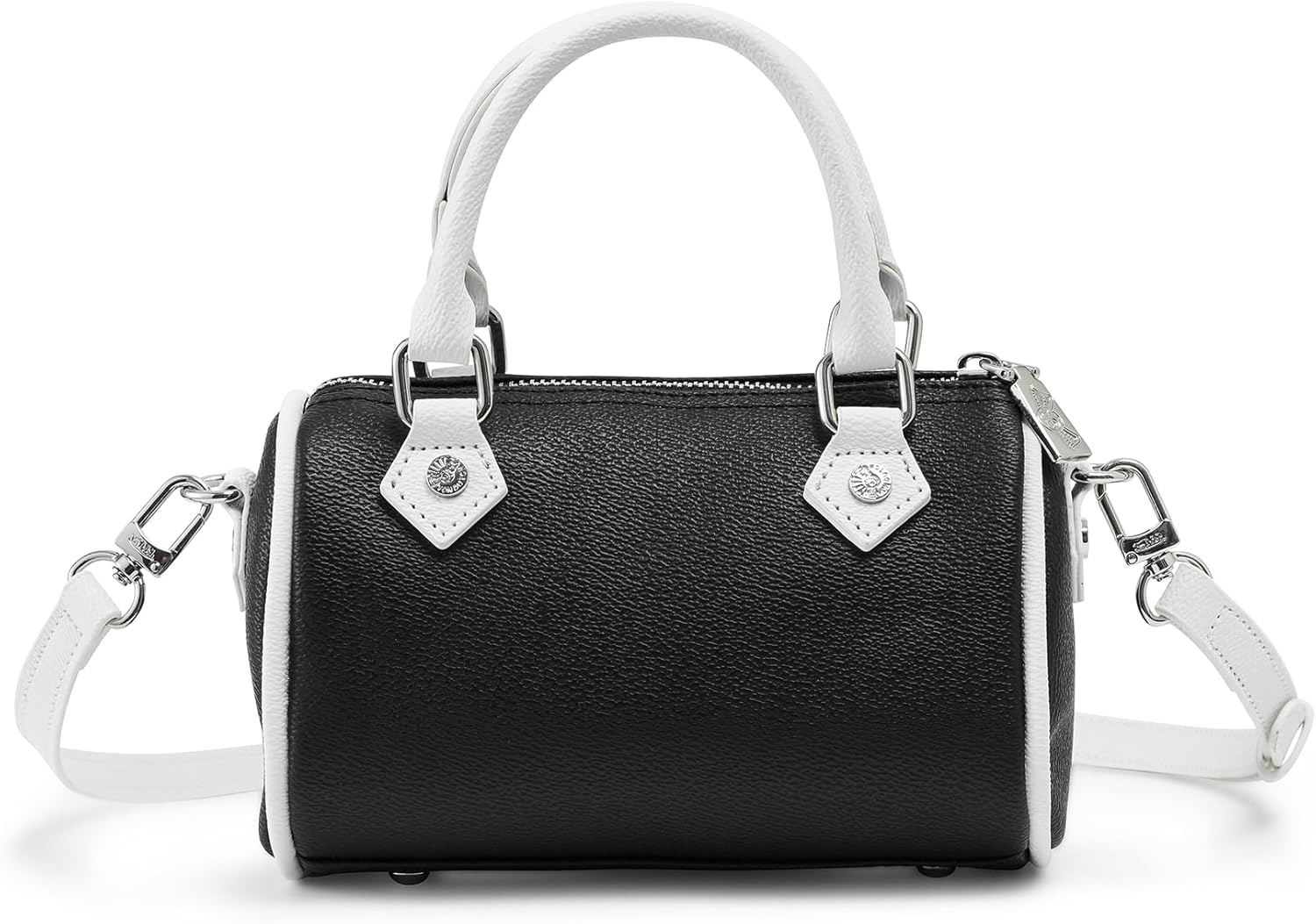Von Dutch Core Hanna Bag | 6.5” Vegan Leather Mini Crossbody with Logo Hardware, Top Handles & Branded Interior Pouch