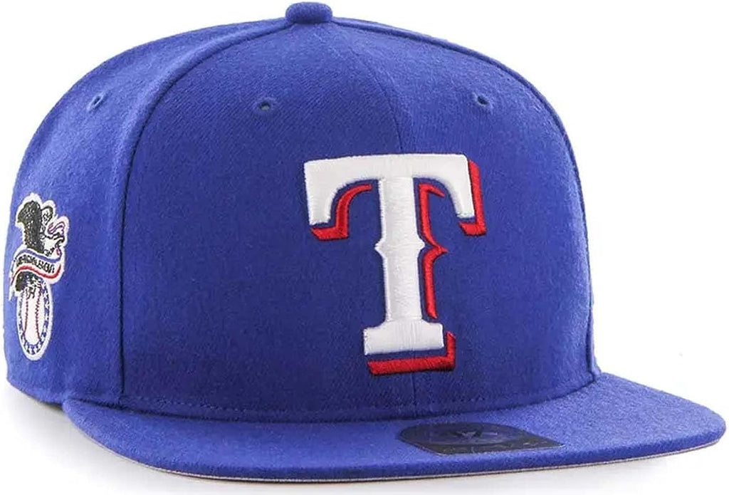 47 MLB Sure Shot Captain Hat Adjustable Structured 6-Panel Snapback Hat Cap, Adult One Size Fits All