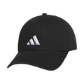 adidas Men's Ultimate Hat Relaxed Crown Adjustable Fit Strapback Cotton Baseball Cap, Black/White