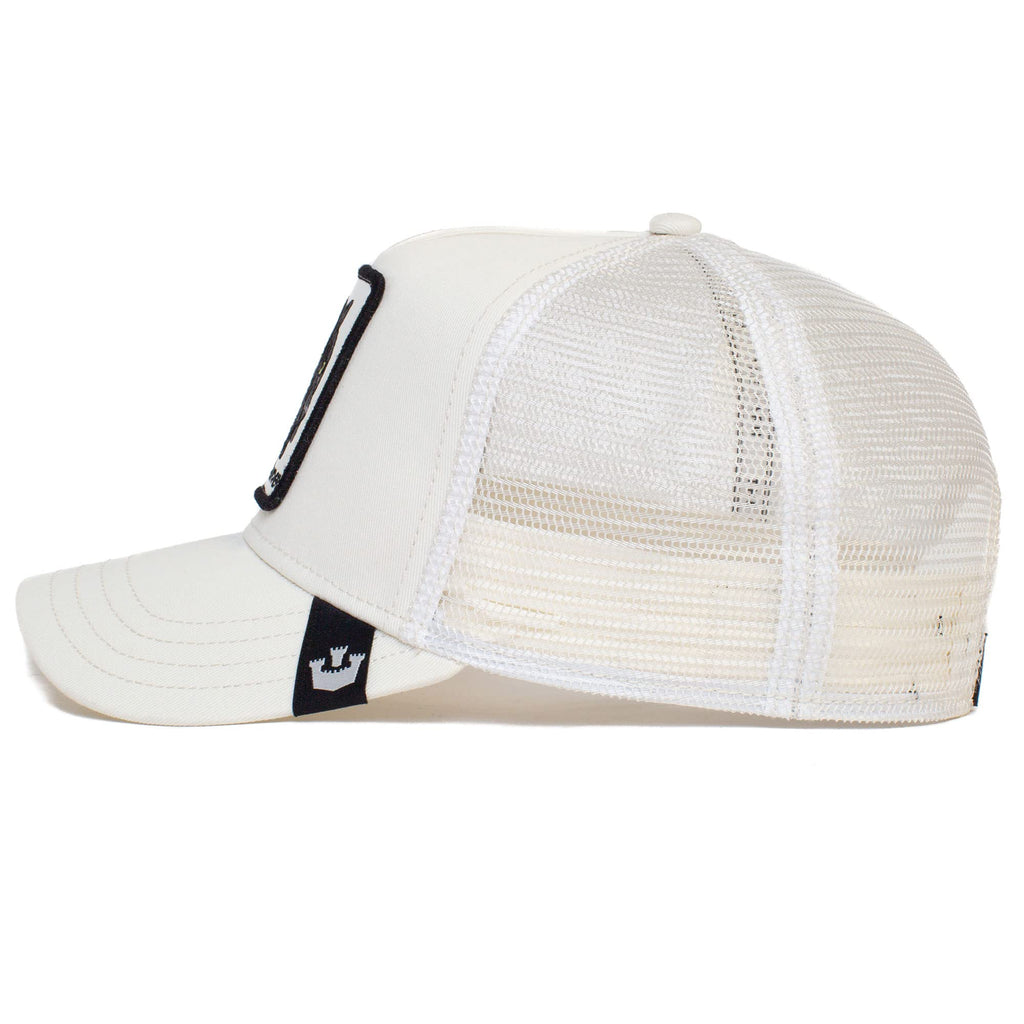 Goorin Bros. The Farm Original Core Unisex Adjustable Snapback Trucker Hat, White Panther, One Size