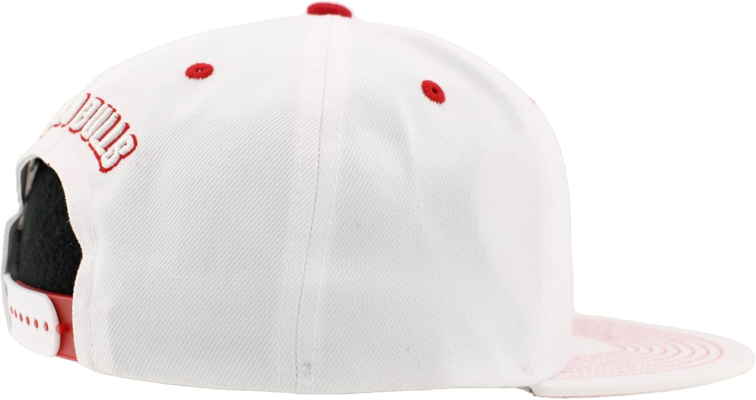 ZHATS NBA Unisex-Adult NBA Officially Licensed Adjustable Snapback Hat Flat Bill Z11 Pop White