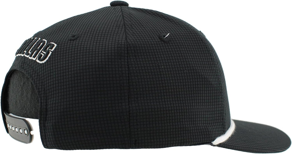 ZHATS NBA Unisex-Adult NBA Officially Licensed Rope Hat Snapback Backspin Contrast Black