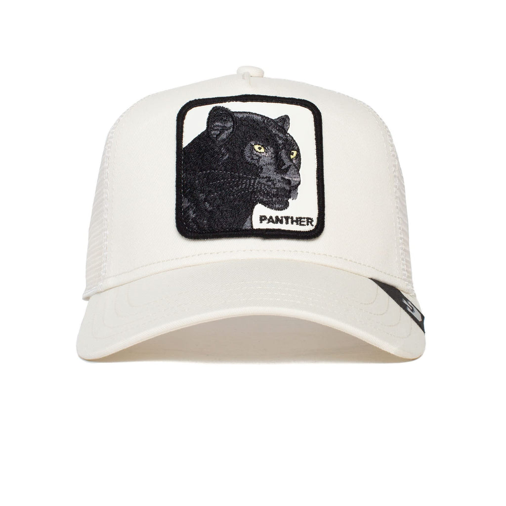 Goorin Bros. The Farm Original Core Unisex Adjustable Snapback Trucker Hat, White Panther, One Size
