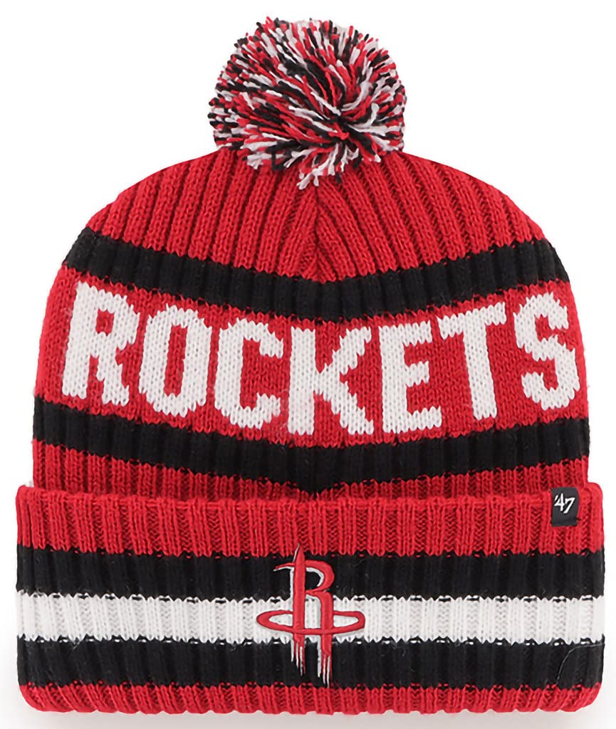 47 NHL Unisex-Adult Team Color Officially Licensed Primary Logo Bering Sport Knit Cuffed Pom Beanie Cold Weather Hat