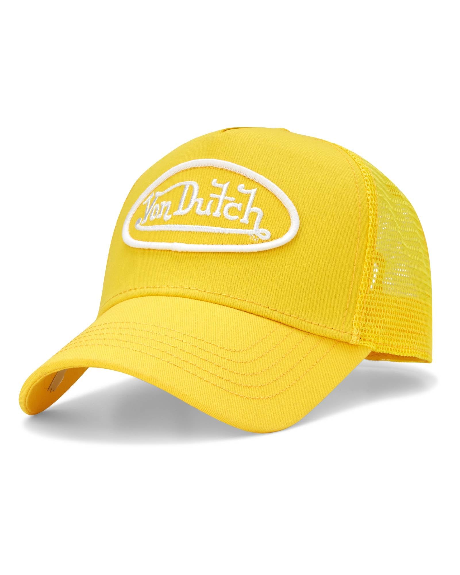 Von Dutch Unisex Trucker Hat - Retro Classic Solid Color Mesh Back Snapback Baseball Cap for Men & Women.