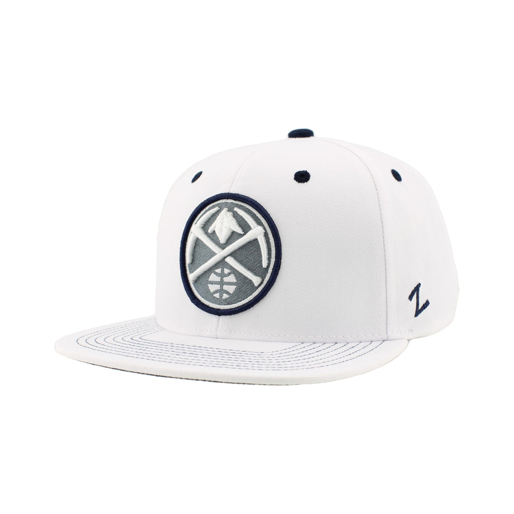 ZHATS NBA Unisex-Adult NBA Officially Licensed Adjustable Snapback Hat Flat Bill Z11 Pop White