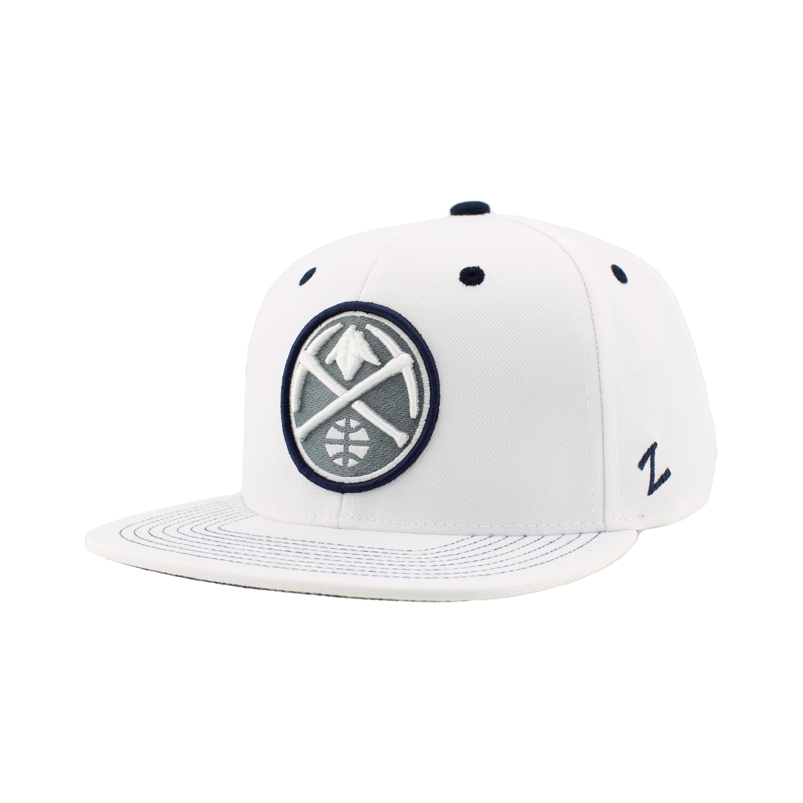 ZHATS NBA Unisex-Adult NBA Officially Licensed Adjustable Snapback Hat Flat Bill Z11 Pop White