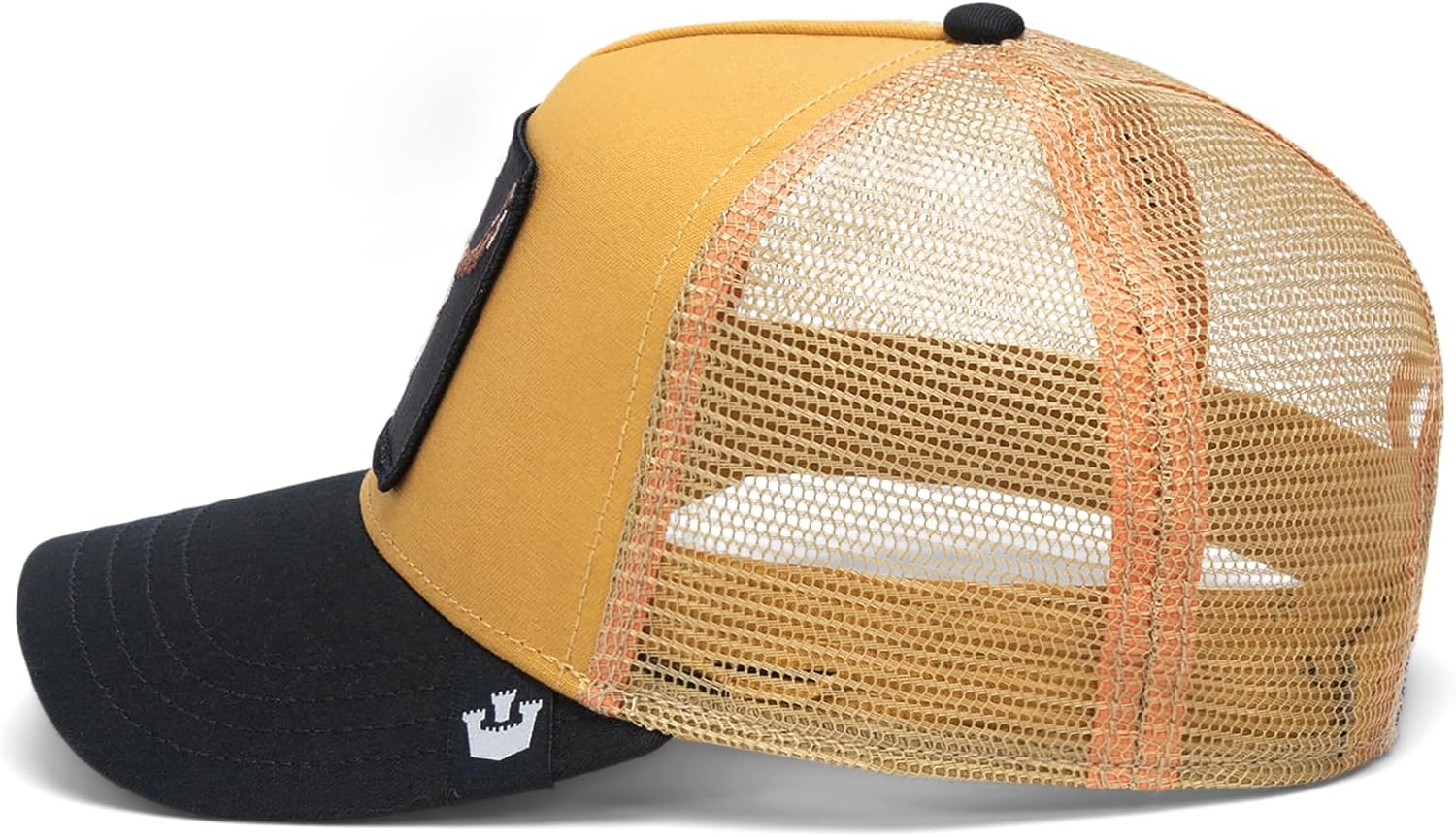 Goorin The Dead Skull Trucker Hat for Men and Women, Mustard, One Size, Unisex