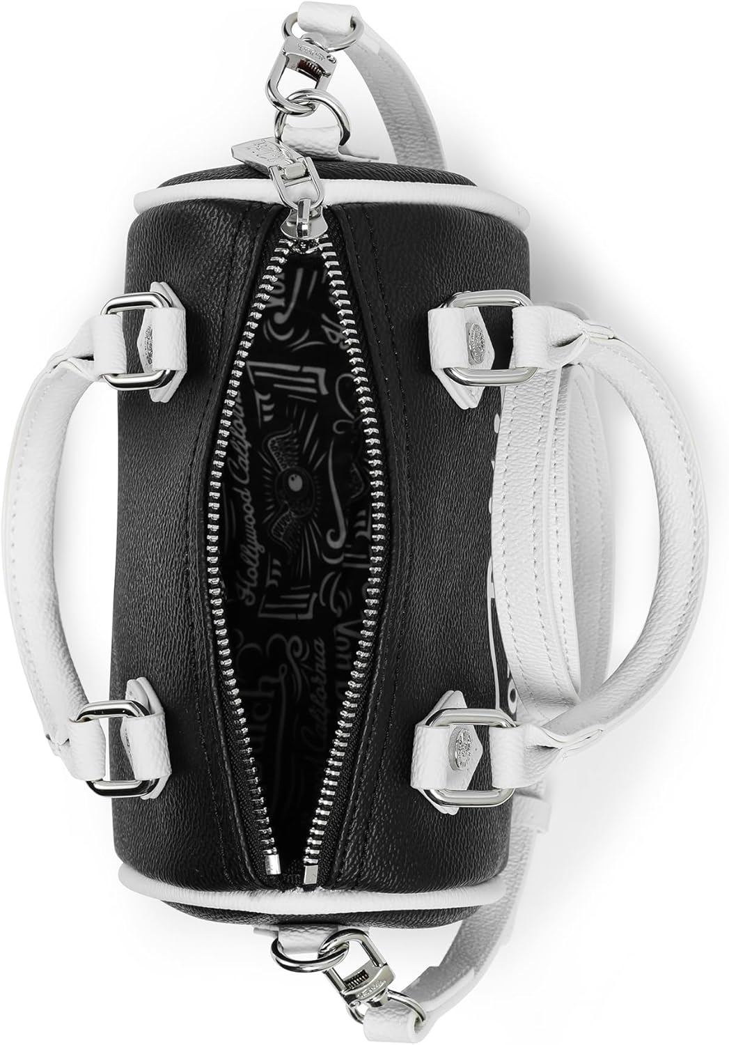 Von Dutch Core Hanna Bag | 6.5” Vegan Leather Mini Crossbody with Logo Hardware, Top Handles & Branded Interior Pouch