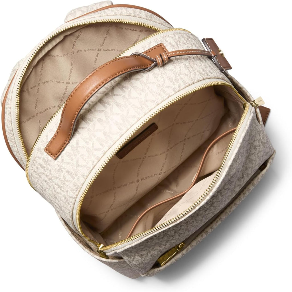 Michael Kors Sable Medium Backpack, Gold-Tone Hardware/Vanilla/Acorn