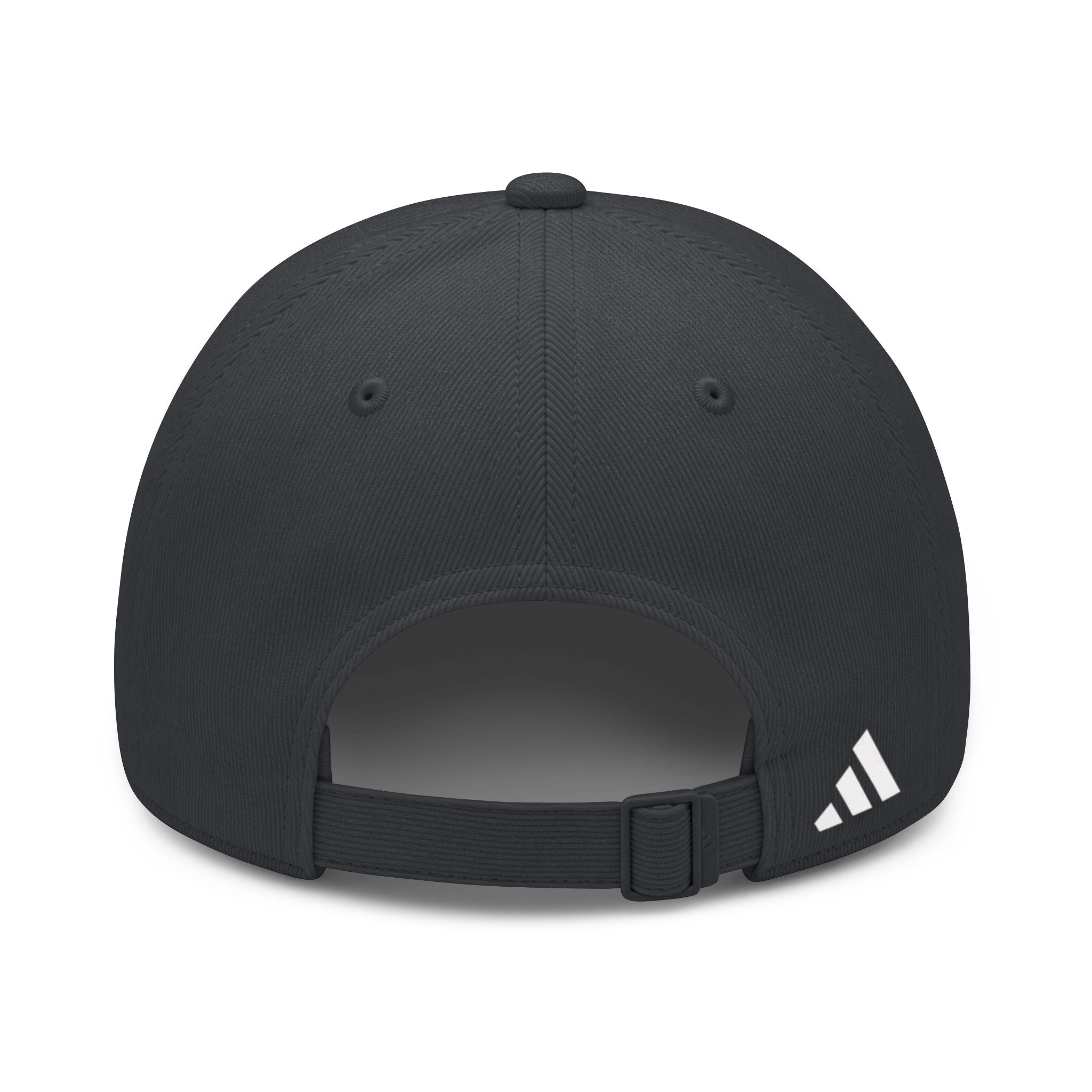 Caps Fitted Embroidered Sequin Logo Cap — White Adjustable Baseball Hat