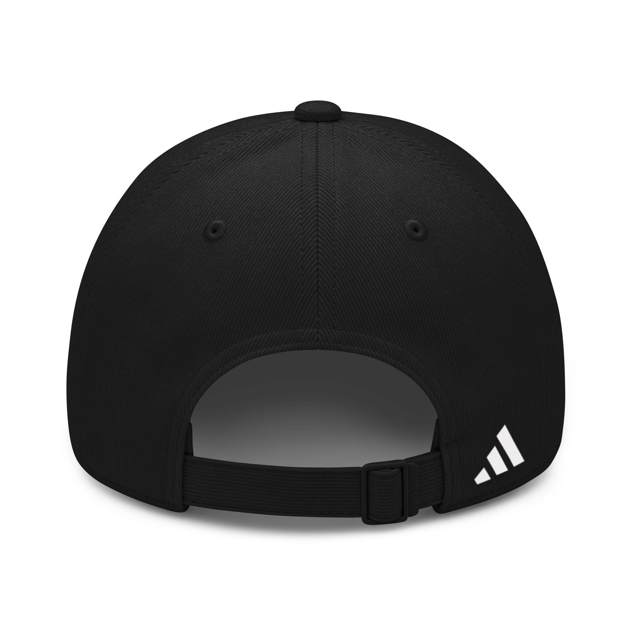 Caps Fitted Embroidered Sequin Logo Cap — White Adjustable Baseball Hat
