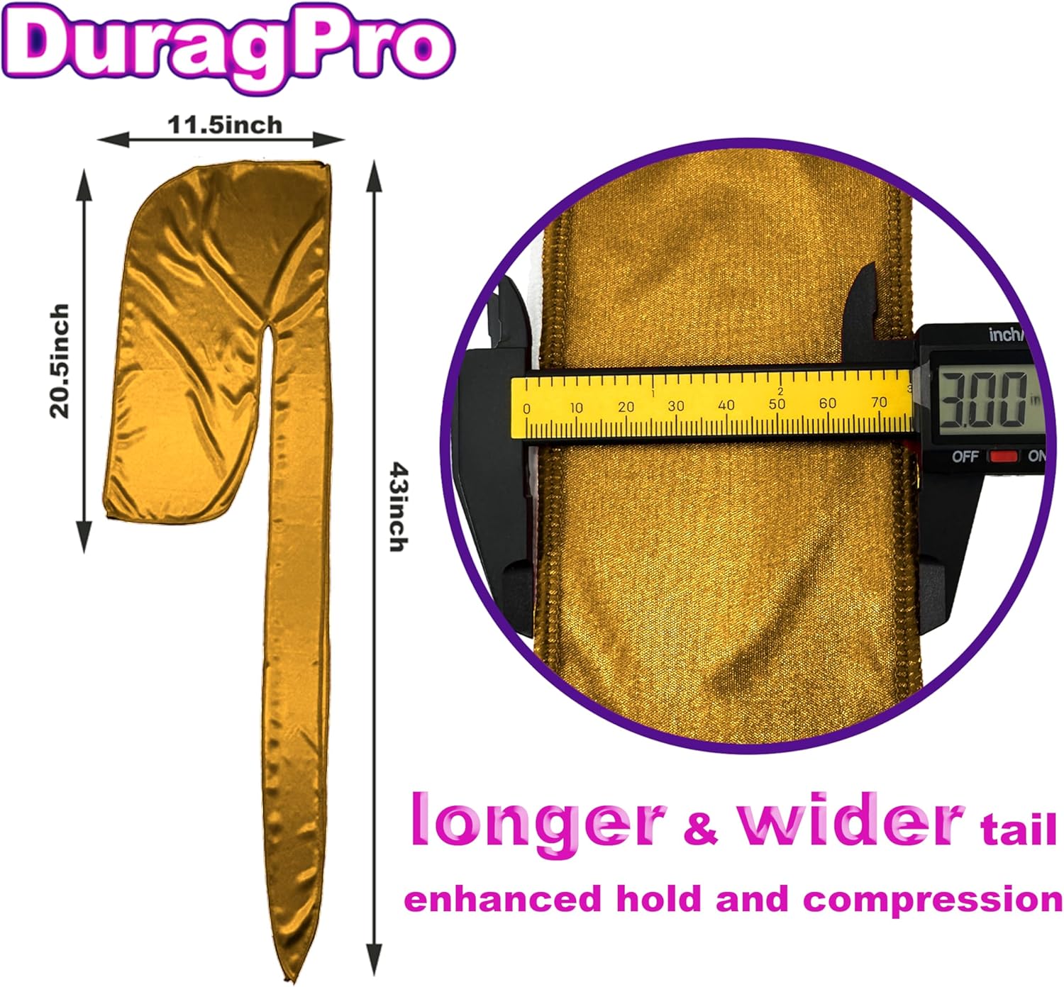 1 Pack Silk Durag for Men and Women Gift Set, Silky Satin Do Rag
