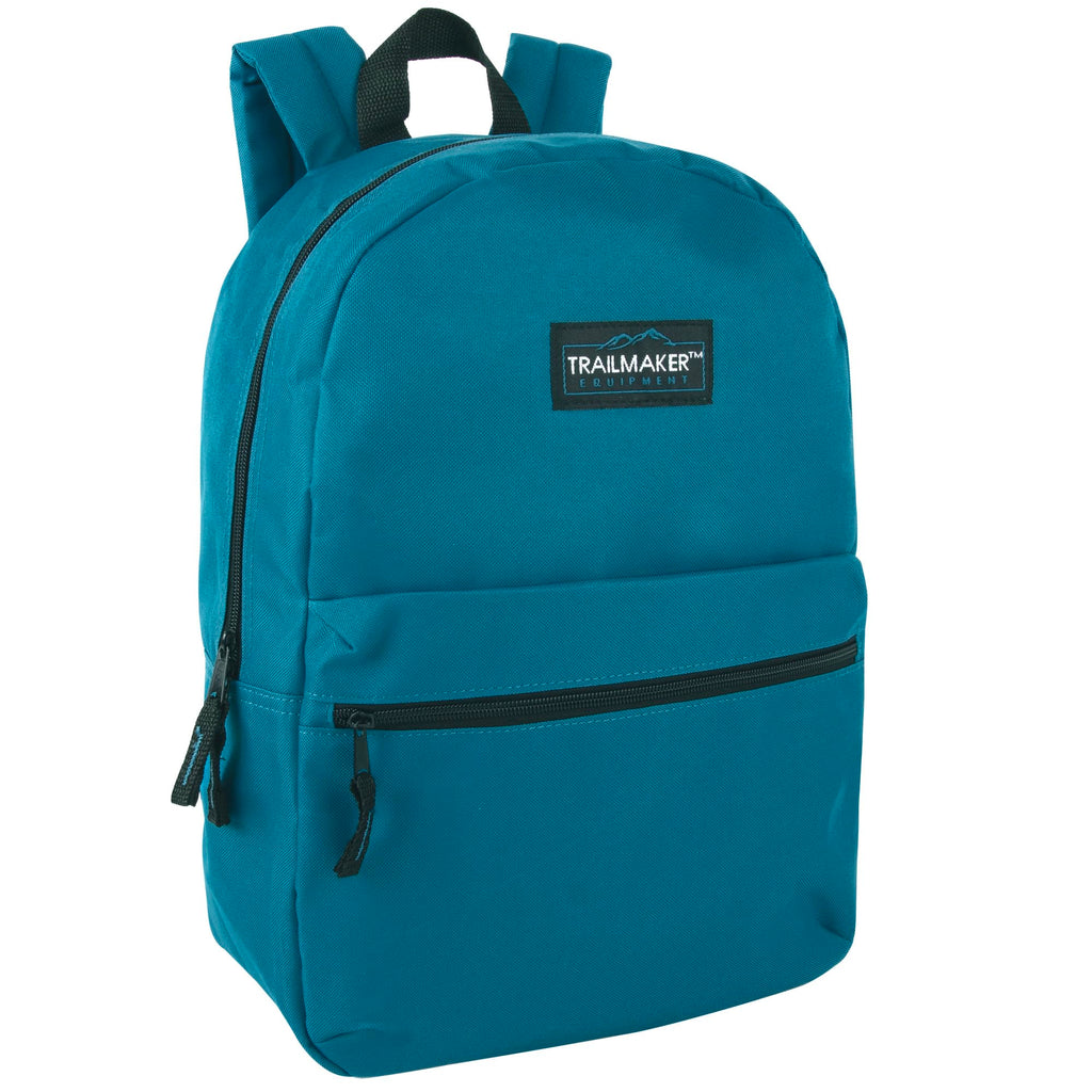 Trail maker Classic 17 inch Backpacks with Adjustable Padded Straps | School Backpacks for Girls, Boys (Black)