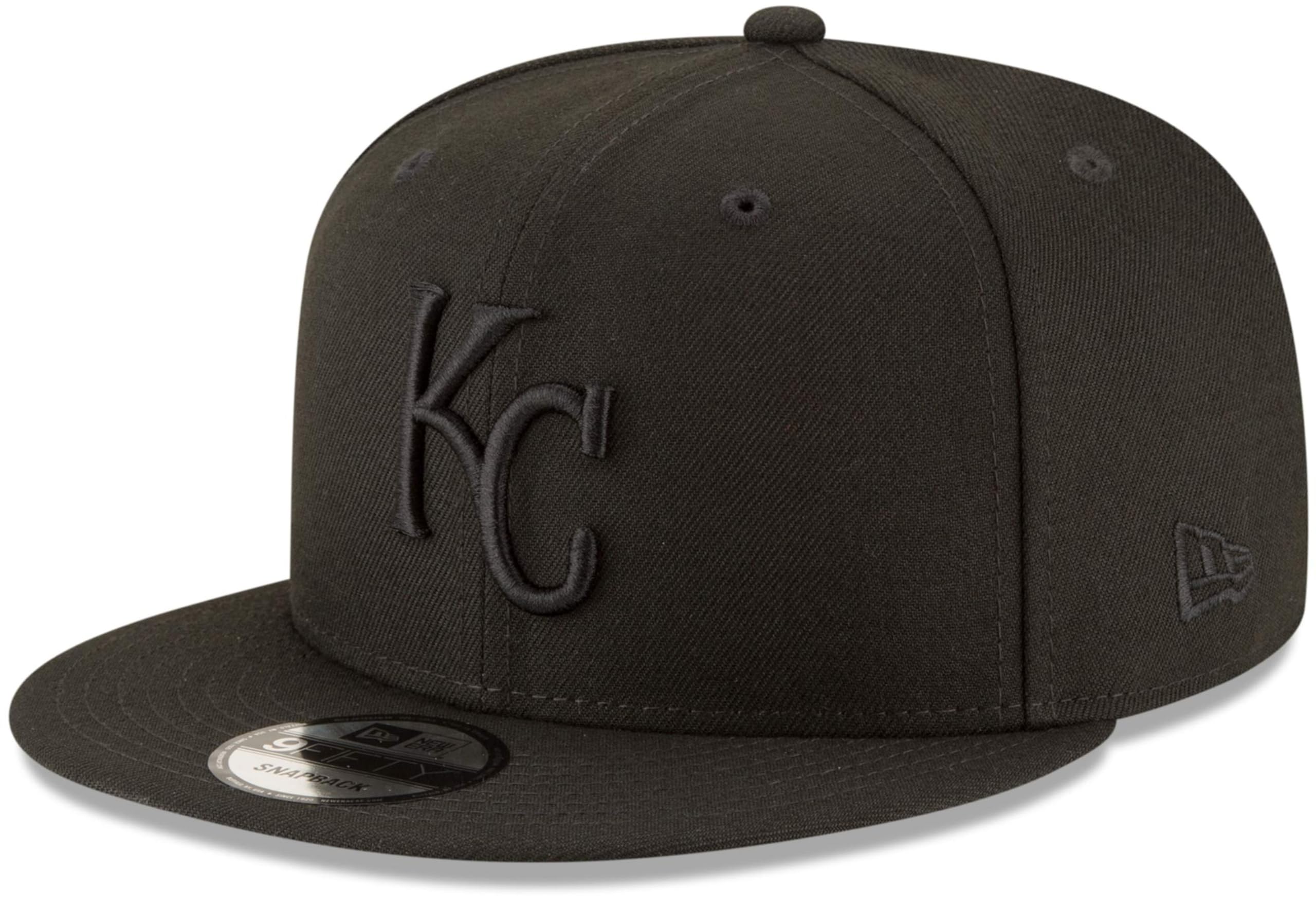 New Era MLB 9FIFTY Black Black Primary Logo Team Adjustable Snapback Hat Cap