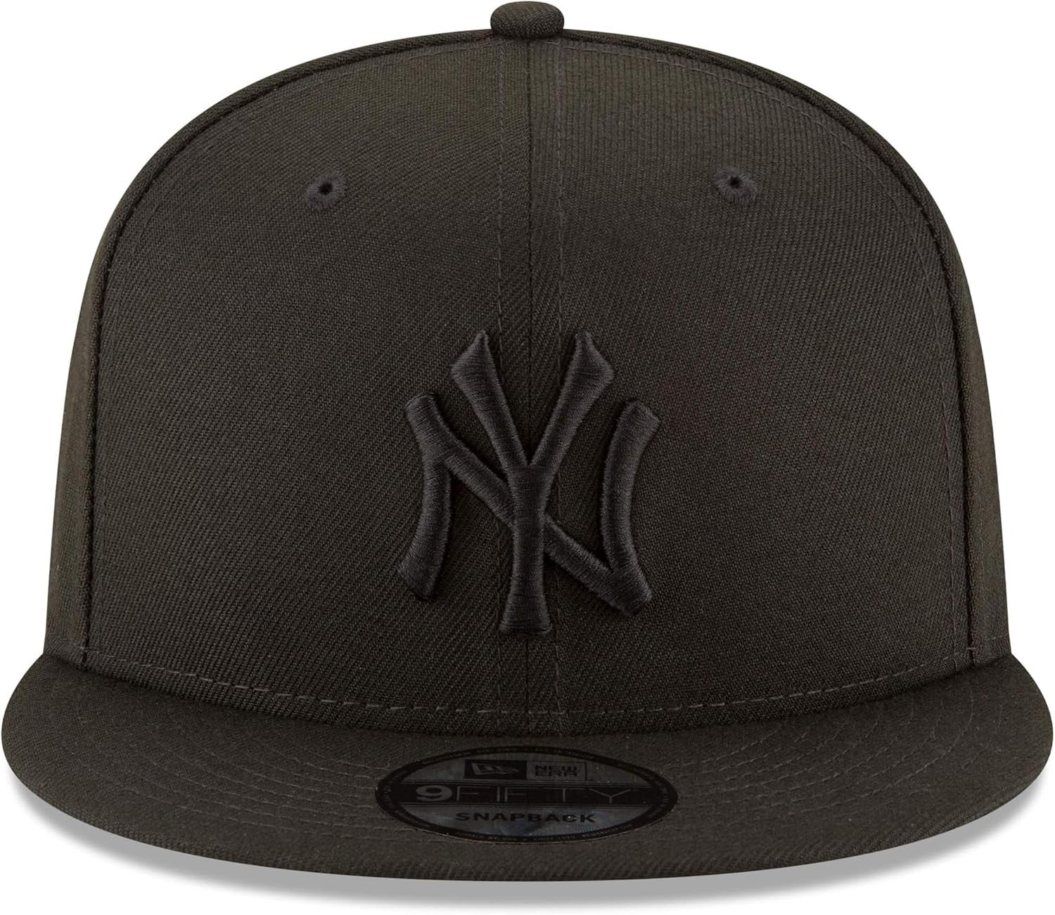 New Era MLB 9FIFTY Black Black Primary Logo Team Adjustable Snapback Hat Cap