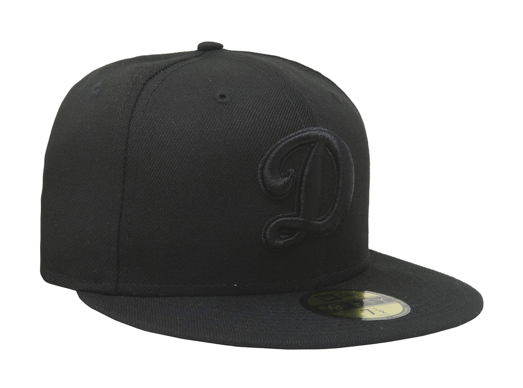 New Era 59Fifty Hat MLB Basic Los Angeles Dodgers LA Black Fitted Baseball Cap (7 3/4)