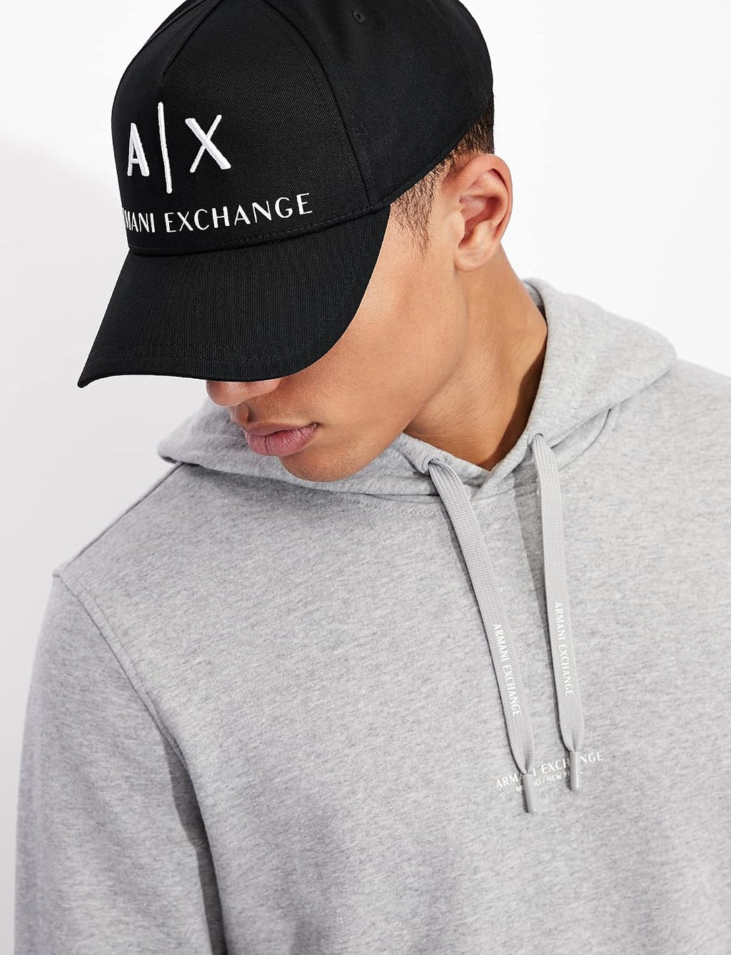Armani Exchange Mens Corporate Logo Baseball Hat