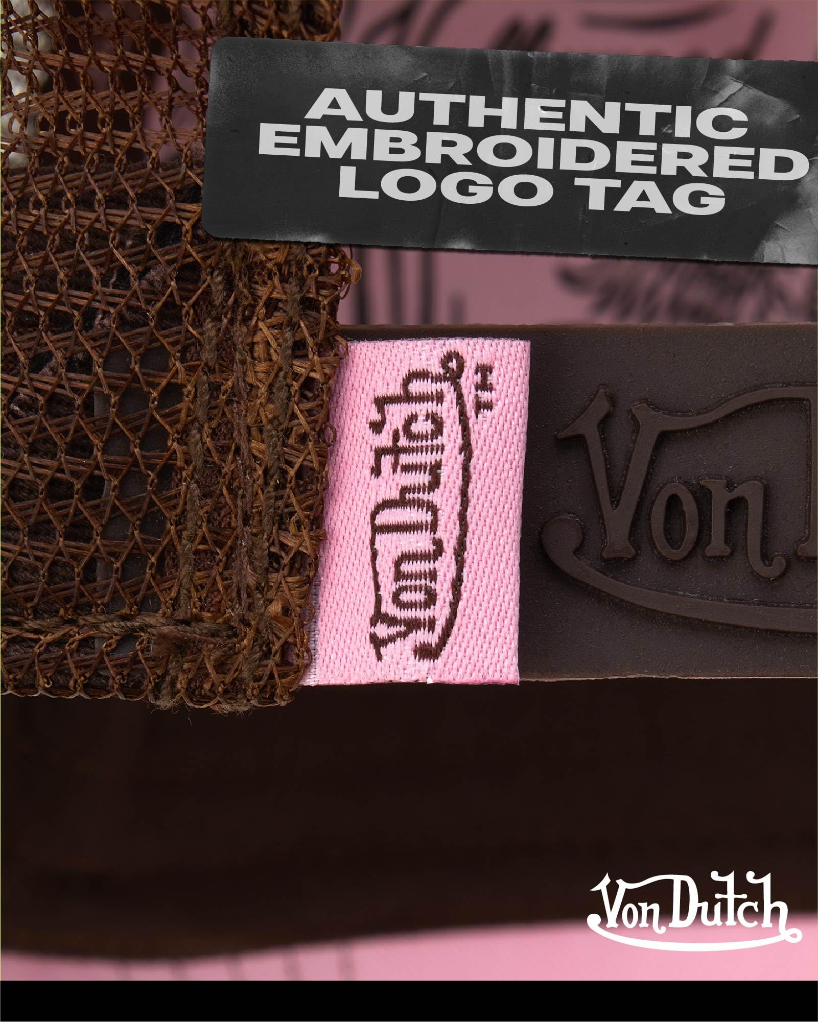 Von Dutch Monogram Trucker Cap - Retro Snapback Cap for Men and Women - Adjustable Snap Fit Panel, Mesh Rear, Curved Bill