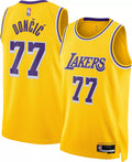 Luka Doncic Los Angeles Lakers NBA Kids Youth 8-20 Yellow Gold Icon Edition Swingman Jersey
