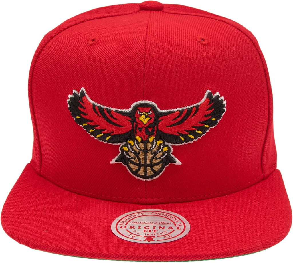 Mitchell & Ness Atlanta Hawks Red Team Ground 2.0 Snapback HWC Cap Kappe Basecap