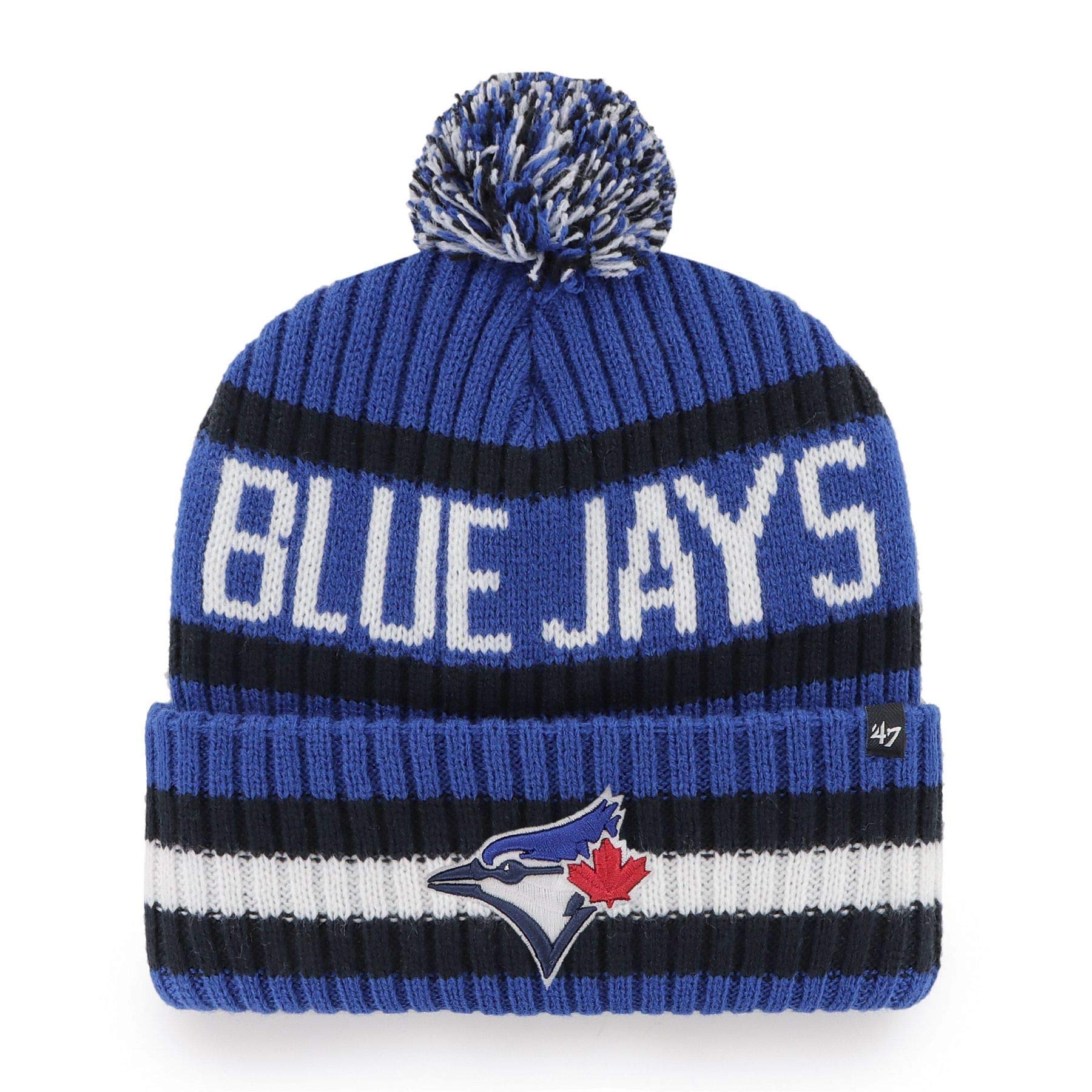 47 NHL Unisex-Adult Team Color Officially Licensed Primary Logo Bering Sport Knit Cuffed Pom Beanie Cold Weather Hat