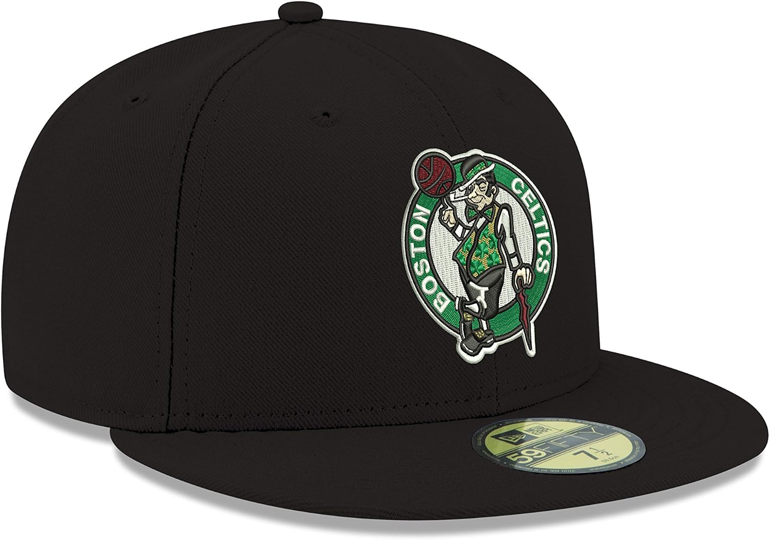 New Era NBA Boston Celtics Men's Official 59FIFTY Fitted Cap, 7.25, Black