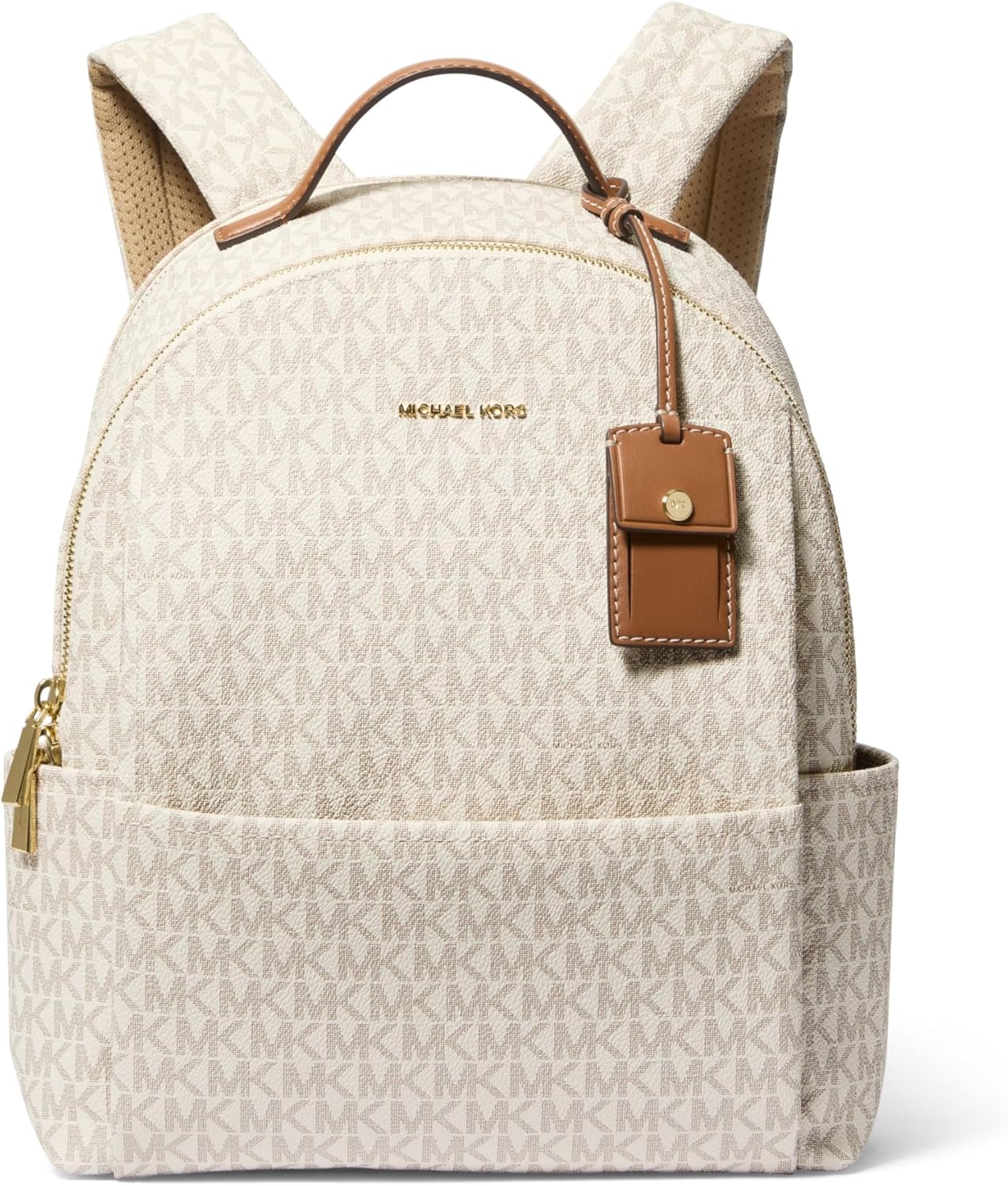 Michael Kors Sable Medium Backpack, Gold-Tone Hardware/Vanilla/Acorn