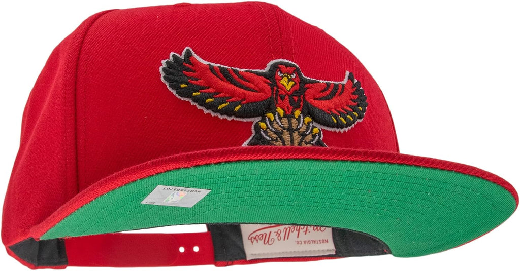 Mitchell & Ness Atlanta Hawks Red Team Ground 2.0 Snapback HWC Cap Kappe Basecap