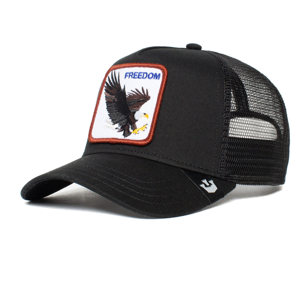 Goorin Bros. The Farm Original Core Unisex Adjustable Snapback Trucker Hat, Black (Freedom), One Size