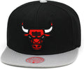 Mitchell & Ness Chicago Bulls 2 Tone Snapback Adjustable One Size Fits Most Hat Cap - Black and Gray