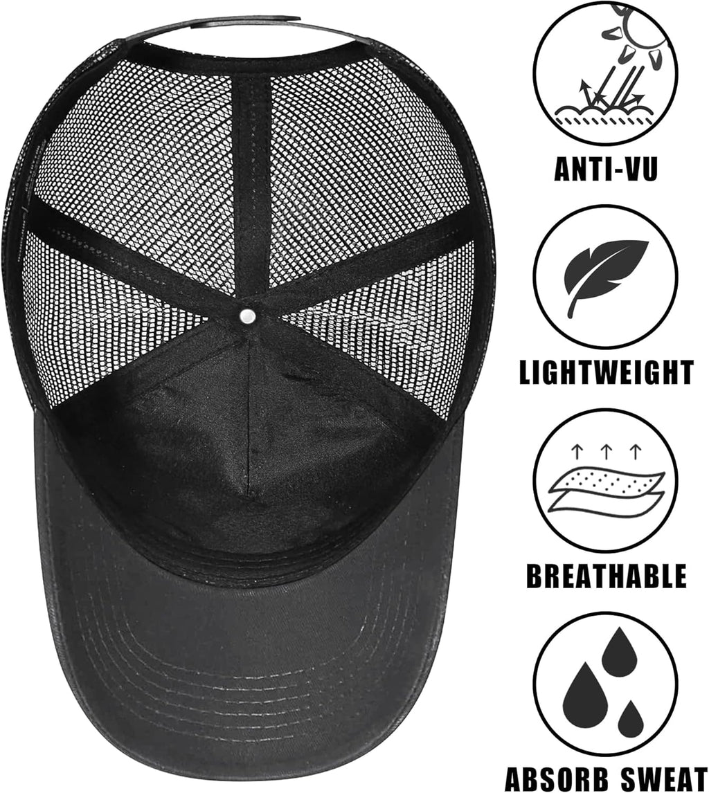 American Flag Trucker Hat,USA Hat for Men Women Snapback Baseball Cap Adjustable Breathable Mesh Side Durable Hats