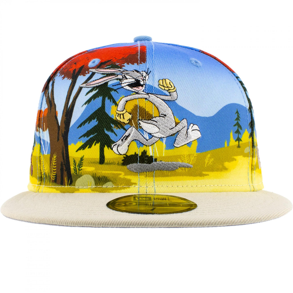 New Era Looney Tunes Rabbit Hunt 59Fifty Fitted Hat (US, Numeric, 7 1/8) Multicolor