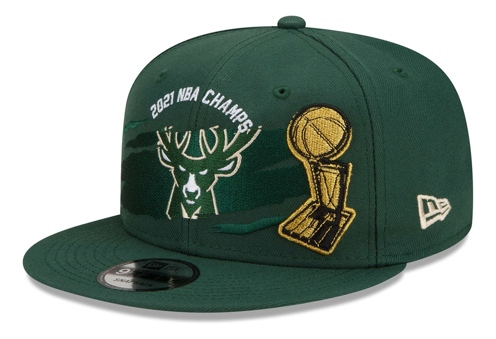 New Era Men's NBA Championship Adjustable 9FIFTY Locker Room Snapback Cap - Flat Bill Structured Baseball Hat