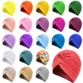 Syhood 22 Pieces Stretch Turbans Chemo Head Wrap Cancer Head Beanie Twisted Turban Cap Cover Hats for Women