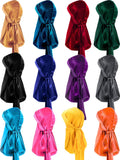12 Pieces Velvet Durags Caps Wide Strap Headwraps Long Tail Turban Beanies for 360 Wave Men Women (Multicoloured)