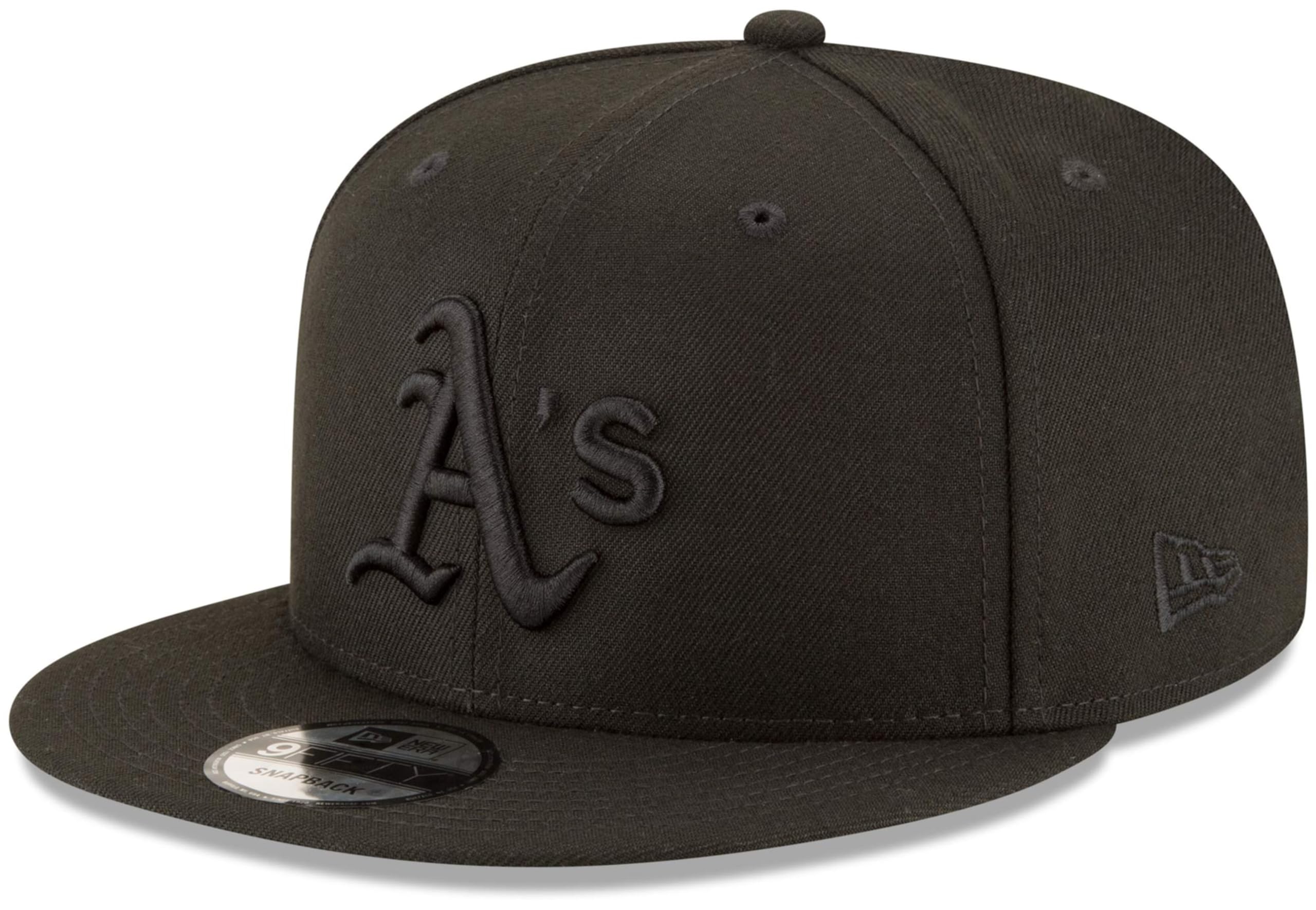 New Era MLB 9FIFTY Black Black Primary Logo Team Adjustable Snapback Hat Cap