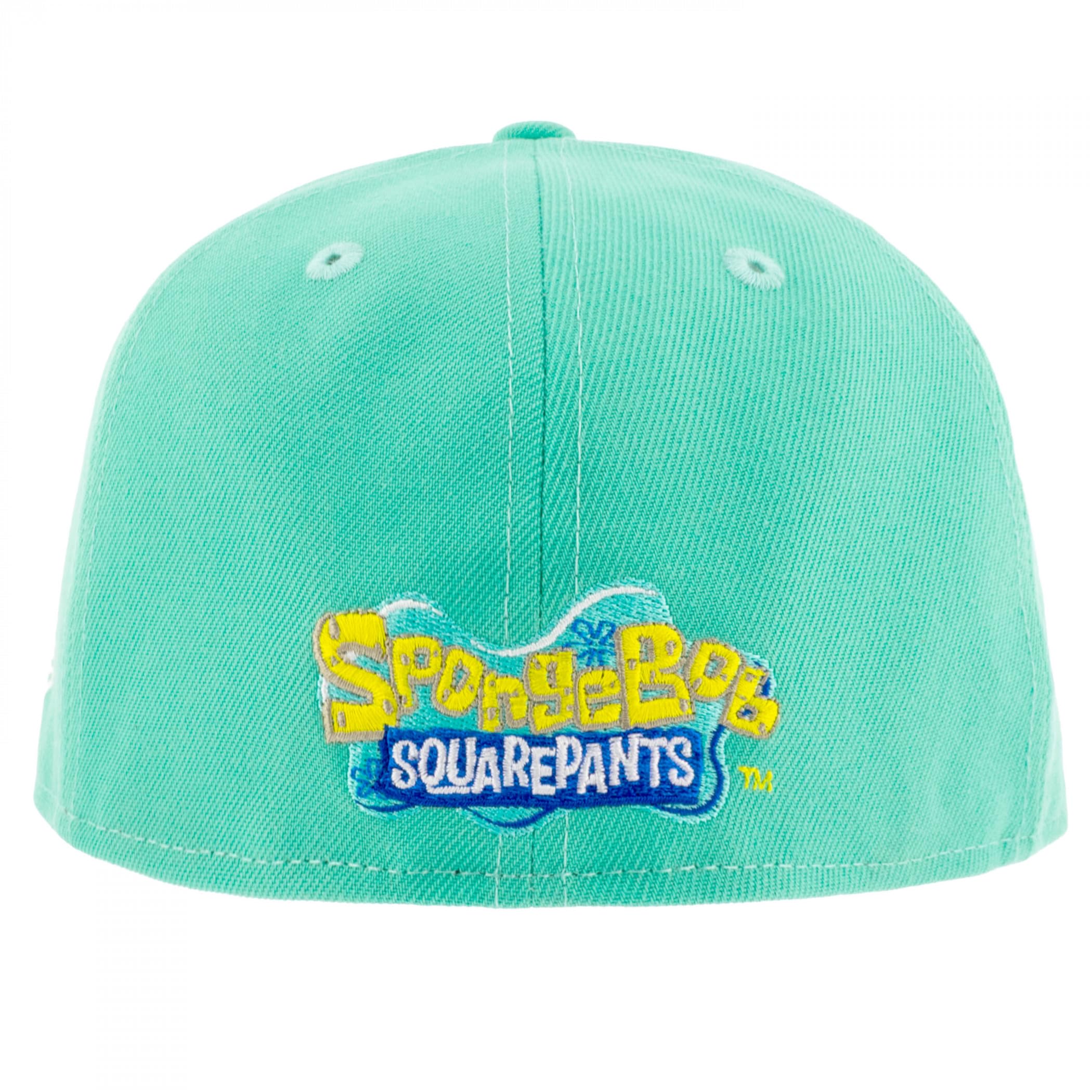 New Era Spongebob Squarepants Squidward 59Fifty Fitted Hat (US, Numeric, 7 7/8) Multicolor