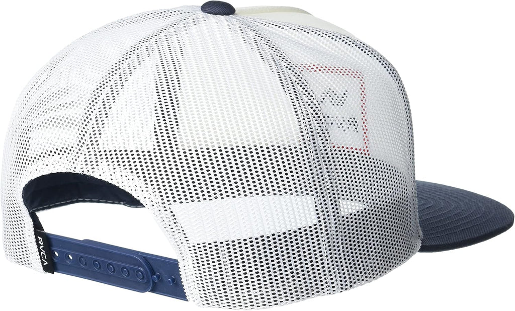 RVCA Men's Trucker Hat, Adjustable Snapback Cap for Streetwear & Skating, Lightweight Breathable All-Day Comfort