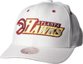 Mitchell & Ness Atlanta Hawks NBA Oh Word Pro Snapback Hat Cap Hardwood Classics - White