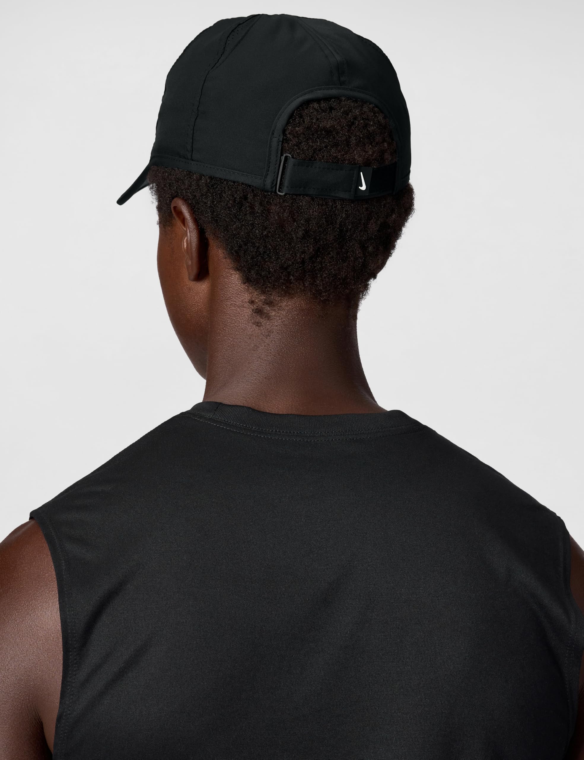 Nike Dri-Fit Club Unstructured Featherlight Cap, Black/White, Small/Medium