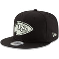 New Era NFL 9FIFTY Black White Adjustable Snapback Hat Cap One Size Fits All (Kansas City Chiefs)