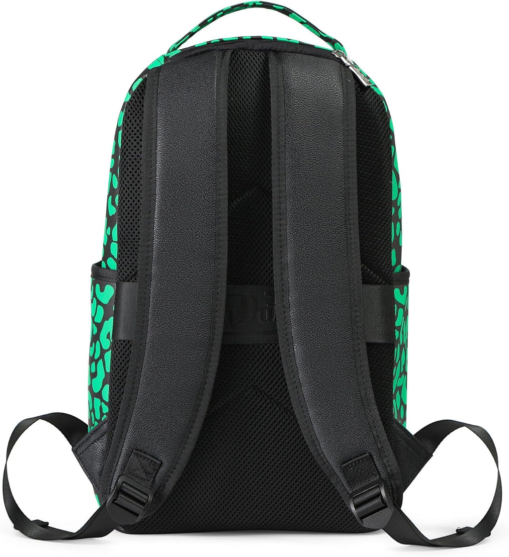 Von Dutch Medium Backpack – Stylish Multi?Purpose Backpack with Front Zip Pocket, Adjustable Straps, and Durable Design (Green Cheetah)