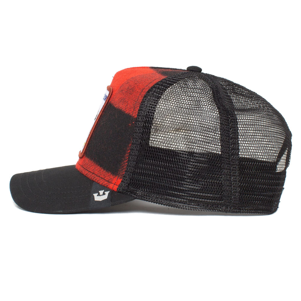 Goorin Bros. The Farm Plaid/Wool Unisex Trucker Hat, Red (Ski Free), One Size
