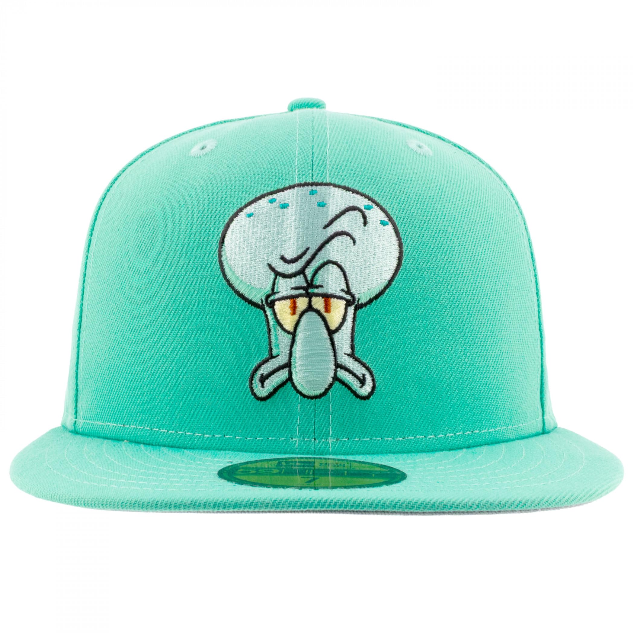 New Era Spongebob Squarepants Squidward 59Fifty Fitted Hat (US, Numeric, 7 7/8) Multicolor