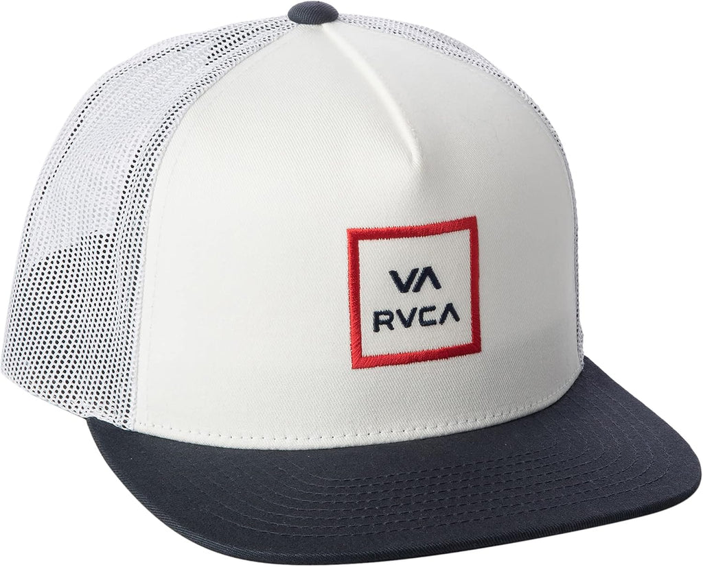 RVCA Men's Trucker Hat, Adjustable Snapback Cap for Streetwear & Skating, Lightweight Breathable All-Day Comfort