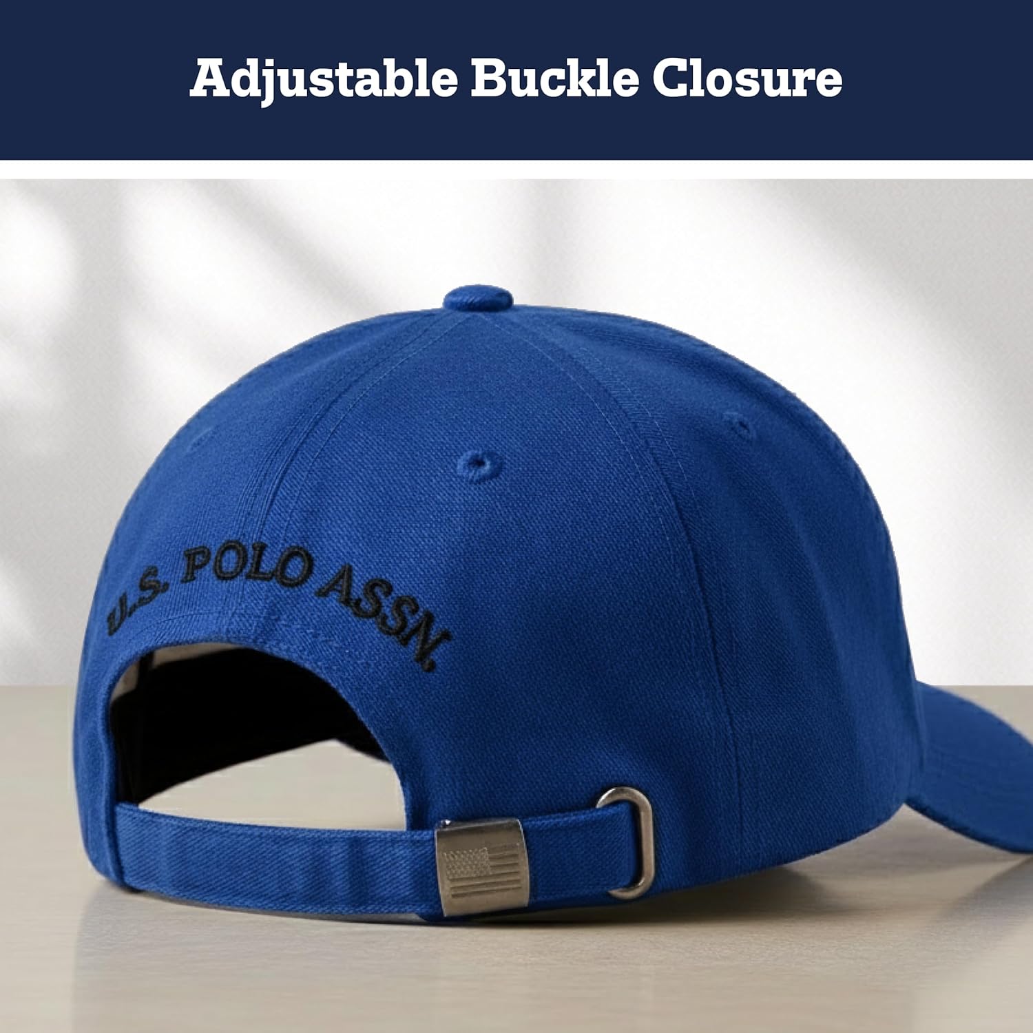 U.S. Polo Assn. Baseball Cap, 100% Cotton Adjustable Dad Hat with Small Pony Logo