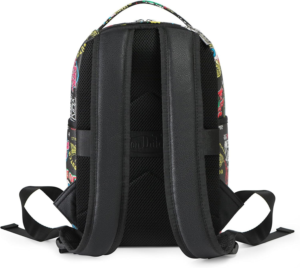 Von Dutch Small Backpack – Stylish Multi?Purpose Backpack with Front Zip Pocket, Adjustable Straps, and Durable Design (Black Jax)