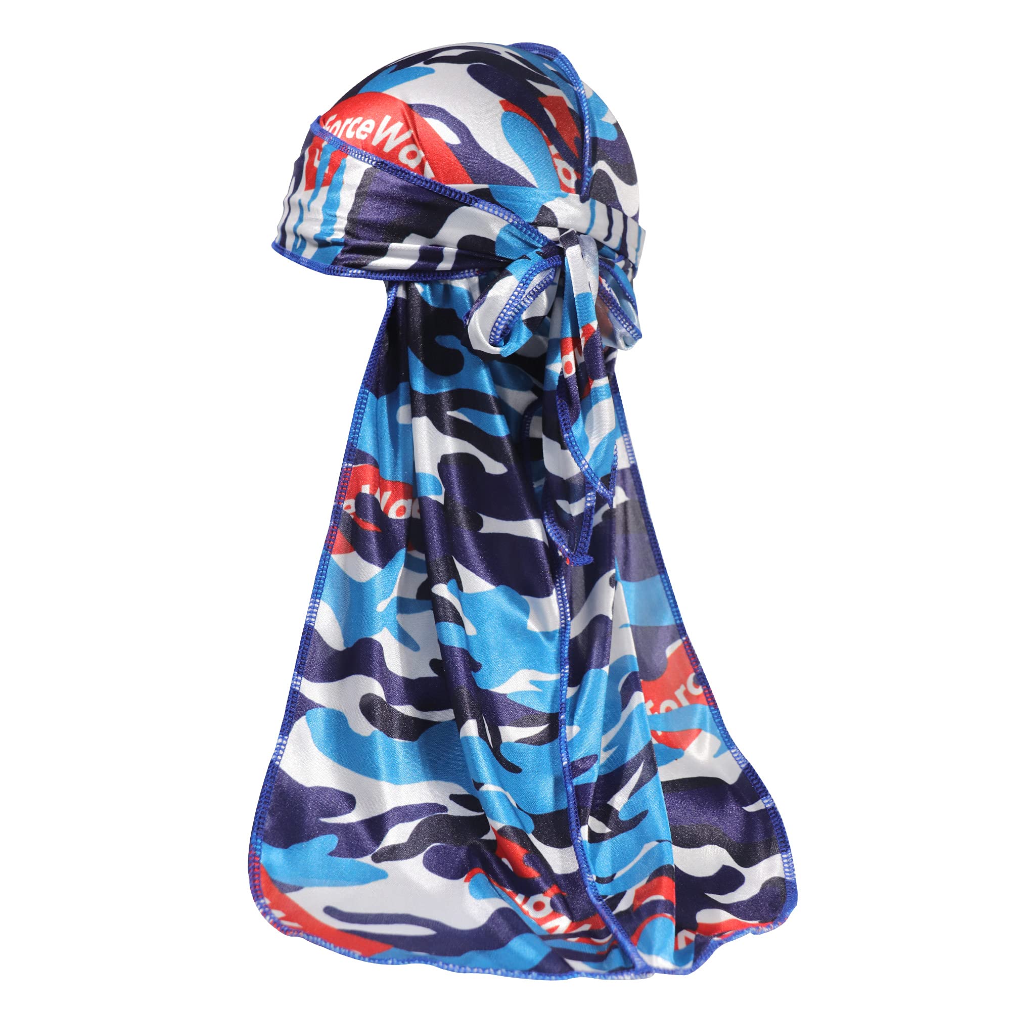 ForceWave Durag for Men Designer for Waves Silky Durag Du rag with Designed Pattern