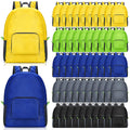 Eccliy 50 Pack Backpacks in Bulk 17 Inches Wholesale Back Pack Basic Backpack for adult Lightweight Outdoor Travel Bookbags(5 Colors)